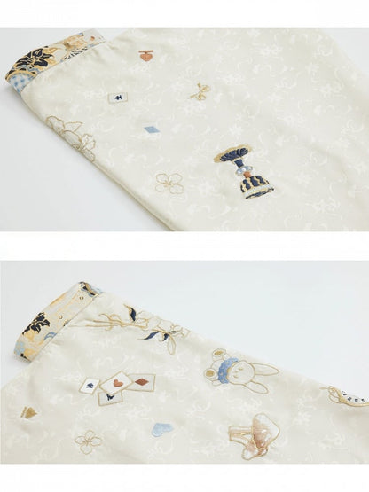 New Chinese Style Hanfu Alice in Wonderland Lolita Dress with Embroidery Details - San Sheng Du