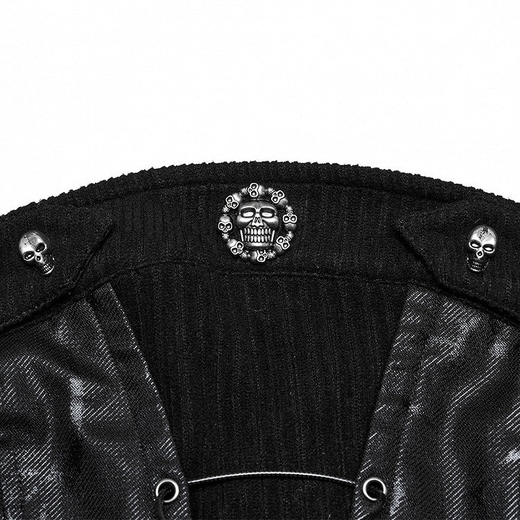 Black Tube Punk Drawstring Top