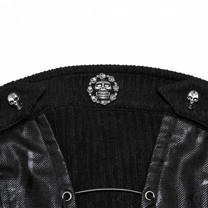 Black Tube Punk Drawstring Top