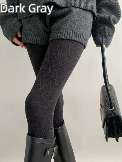Wool-Blend Knit (5 Diamond Colors) Tights