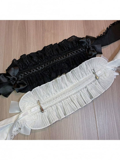 Lace Bow Hairband with Rabbit Ear Design - Magic Diary