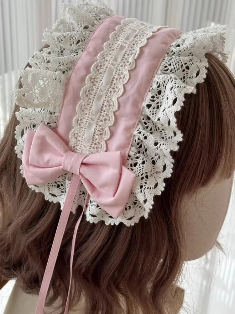 黒ヘアバンド / ピンク