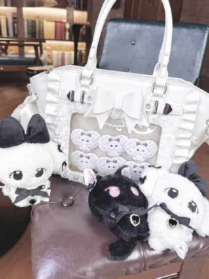 Ita Capacity – Jirai Trim White Kei Large Tote Lace