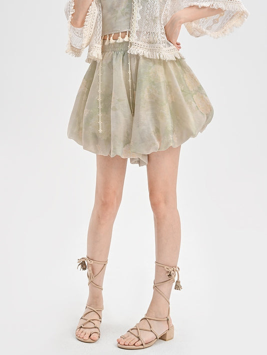 Dye Shorts Hellgrün Elastischer Bund