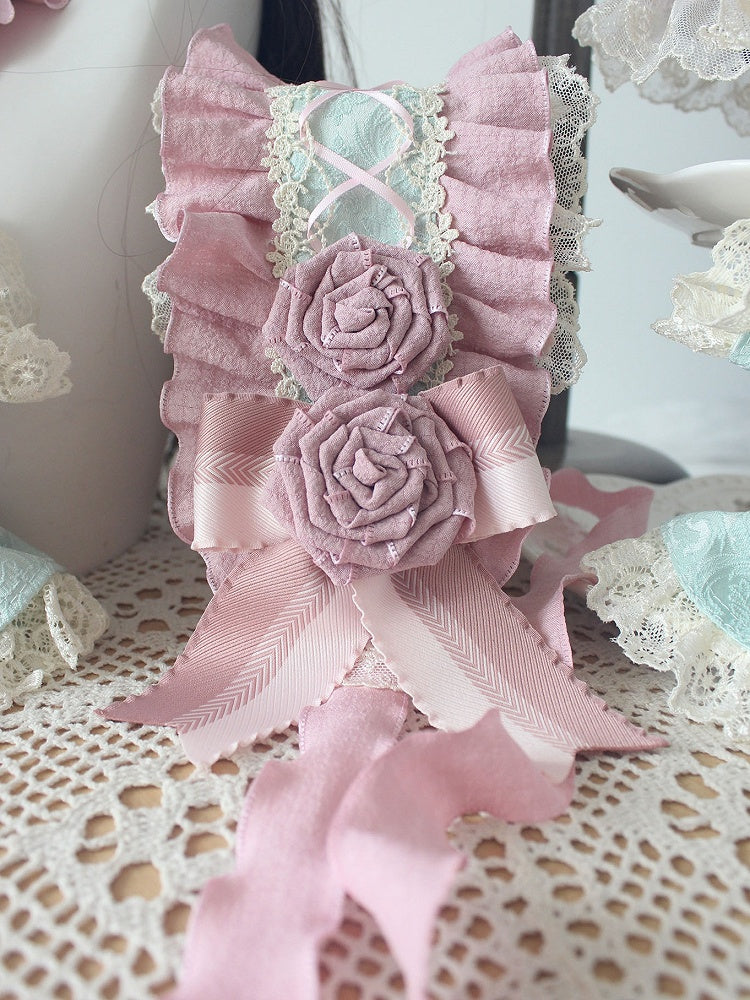 Details 7 Options Color Ruffled Bowknot Design Hairband Floral