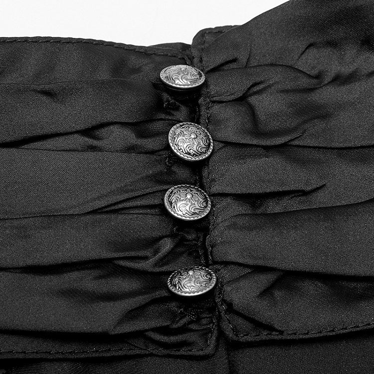 with Necktie Gentleman Shirt Black Steampunk