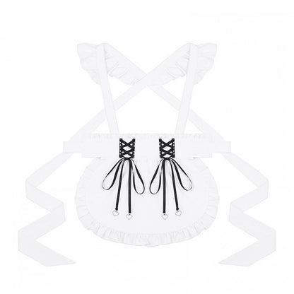 White Apron Lace-Up Decorations - Puppet Bombs