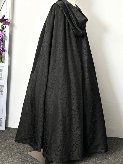 Black Kuro Gothic Lolita Hooded Cloak