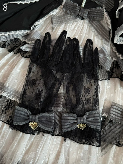 Krone/Herz Schleife Spitzenhandschuhe Optionen Charm 16