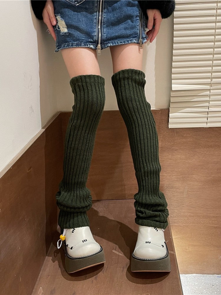 Leg 70CM Warmers Knitted Color Options 15