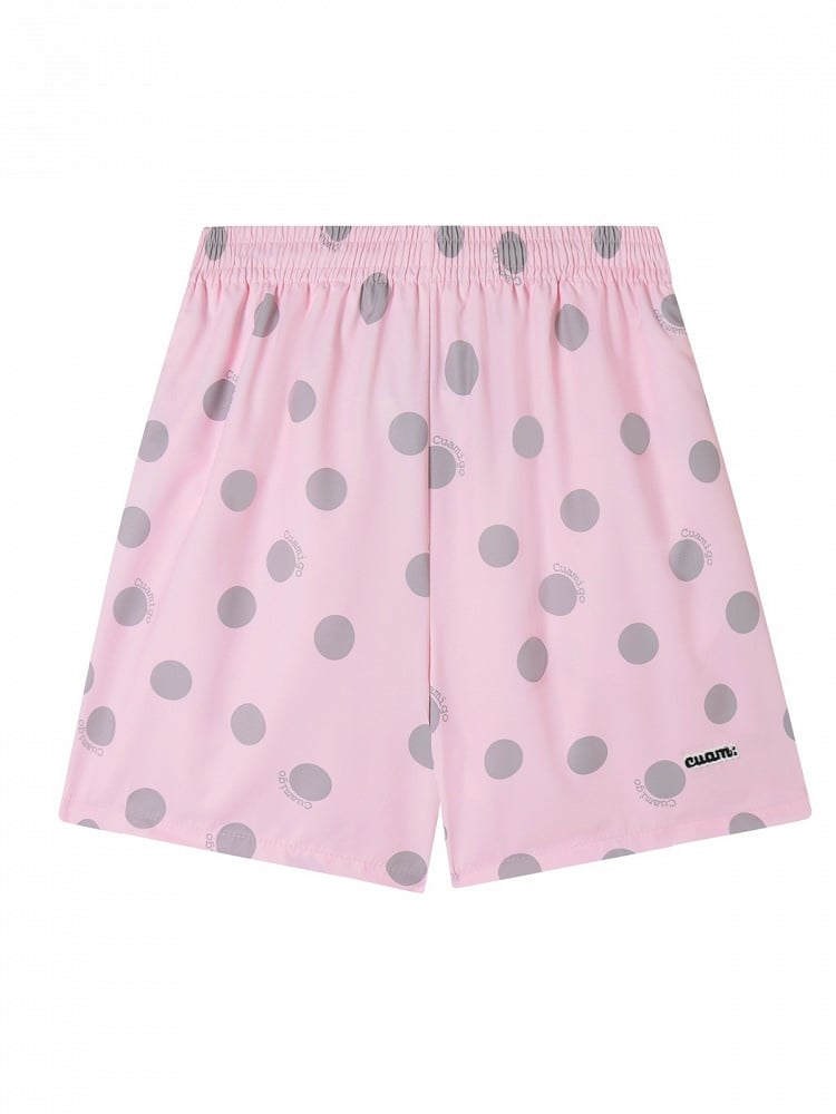 Pink Loose Fit Kawaii Polka Dot Shorts - Languid Park