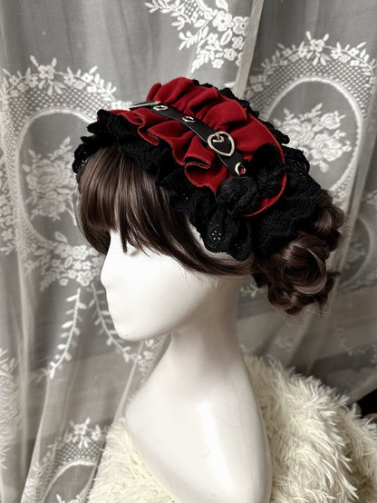 Buckle Hairband Light Heart Blue / Purple Red Ruffle Kaiwai Tenshi