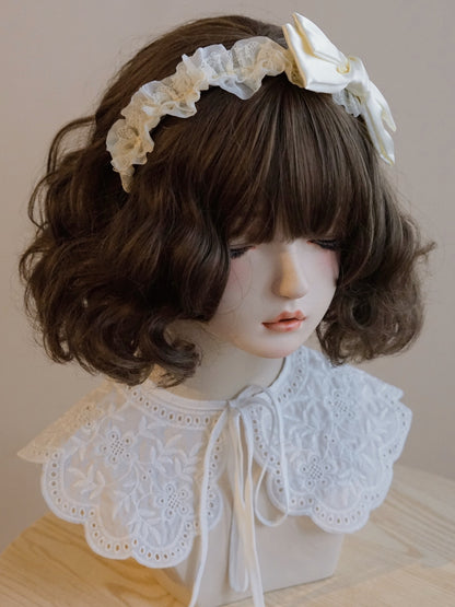 KC ラッフルズ デコレーション 蝶結びトリム ホワイト