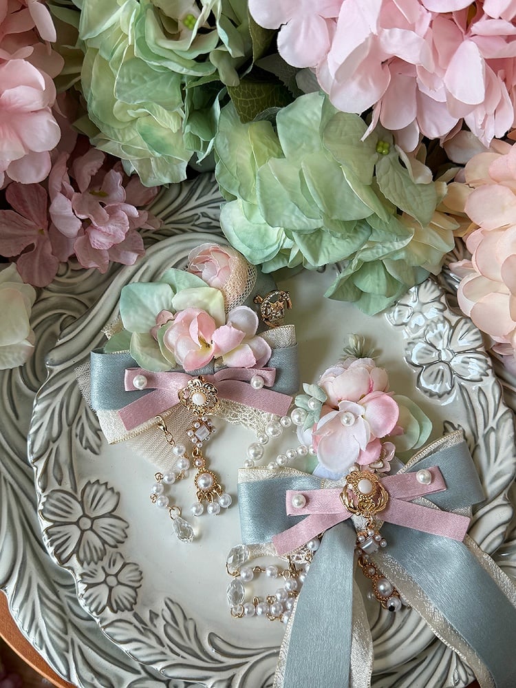 Pink / Red Floral Blue Purple Hairclips