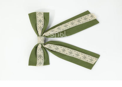 with Detachable Sweet Ruffle Green Overall Dress Hem Bowknot