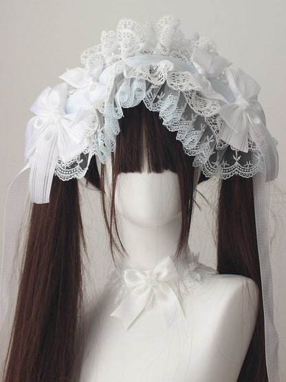 Hairband Lace Bow Ruffled (Multi-Colorways)