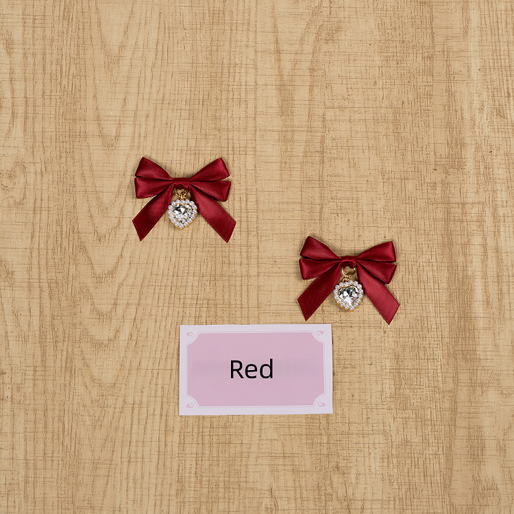 Rhinestone Bow Jirai 5 Kei Hairclips Colors