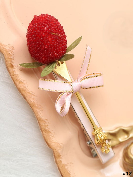Pink Lolita Options Theme Sweet Hairclip 13 Strawberry