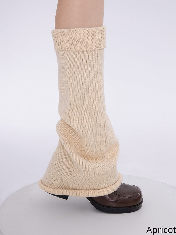 5 Warmers Knitted Leg Solid Flared Colors 50CM Color