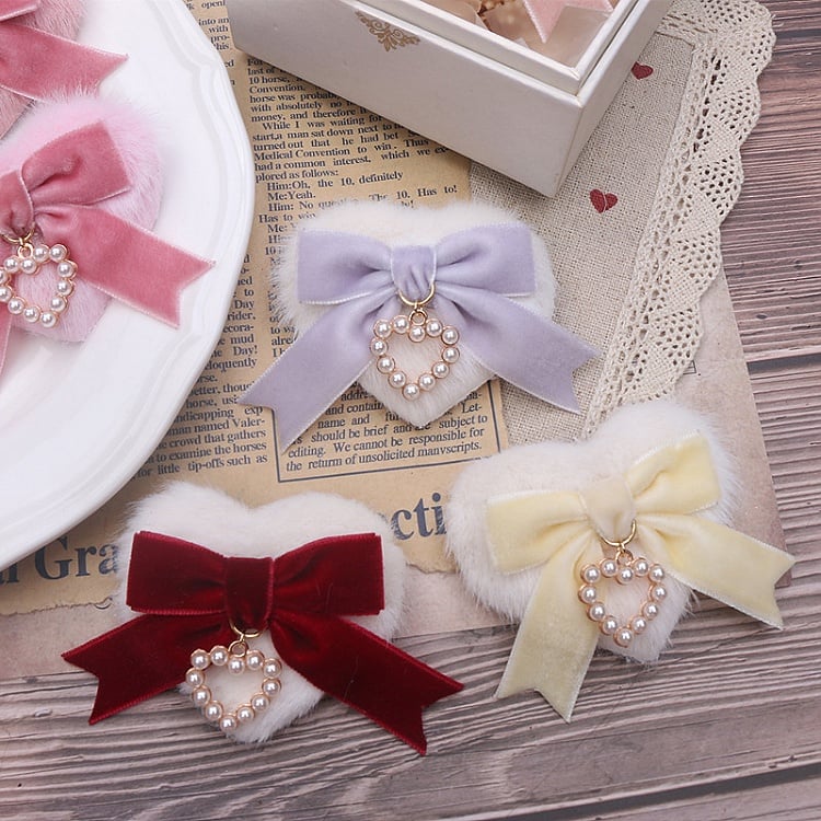 Options Kei Jirai Color Heart-shaped Bow Hairclip Plush 11