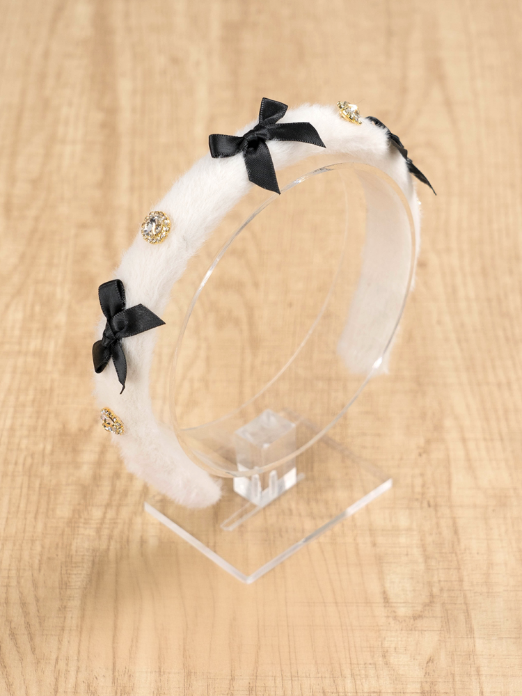 自雷系 ラインストーンとちょう結び ふわふわKC