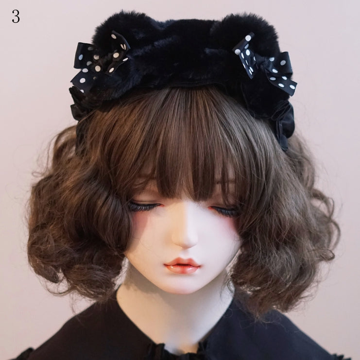 Ear KC Details Black Bowknot Bear/Kitty