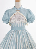 Bolero Puff Sleeevs Blue