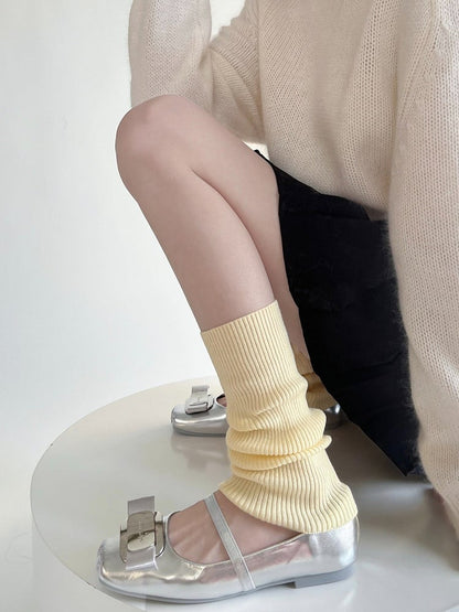 Leg Ribbed Ballet Warmers with Style 9 Ruffles Colors Layered Knit