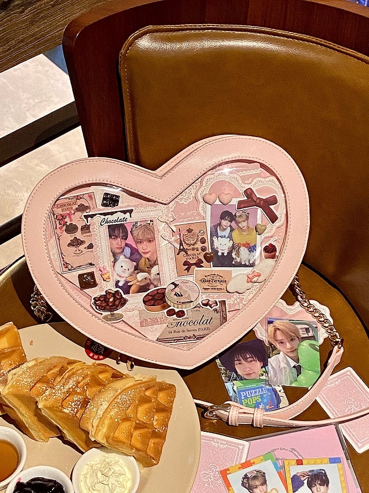 Tasche Rosa Verstellbarer Ita Herzförmiger Riemen mit