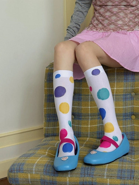 Style) Polka Sweet Colorful (Playful Stockings Dot