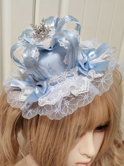 Crown Color Hat Lolita Mini With Options Lace 4 Clips