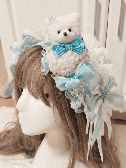 Hairclip Ice Bear Cream Sweet Lolita Pink/Blue