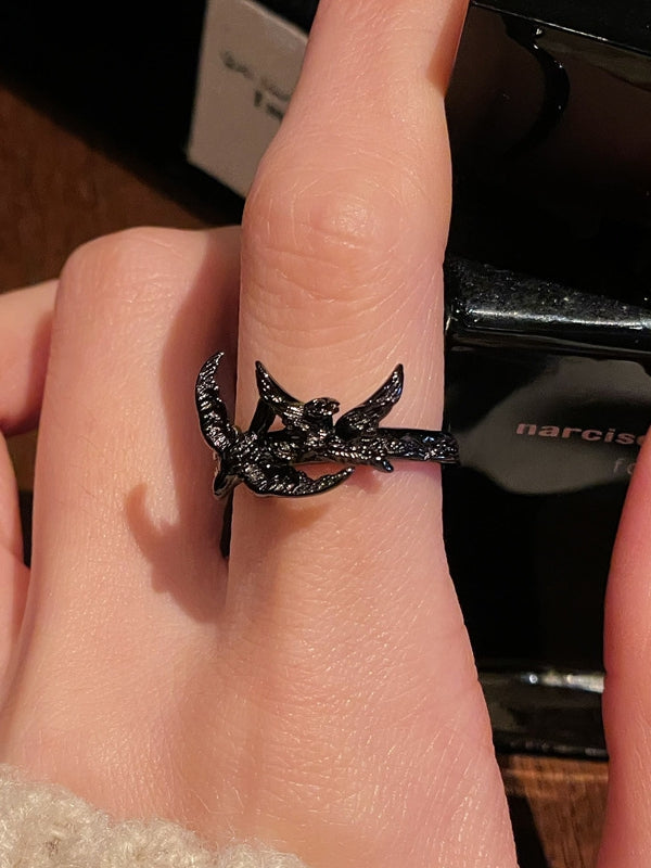 7 Raben Optionen Ring Gothic Design