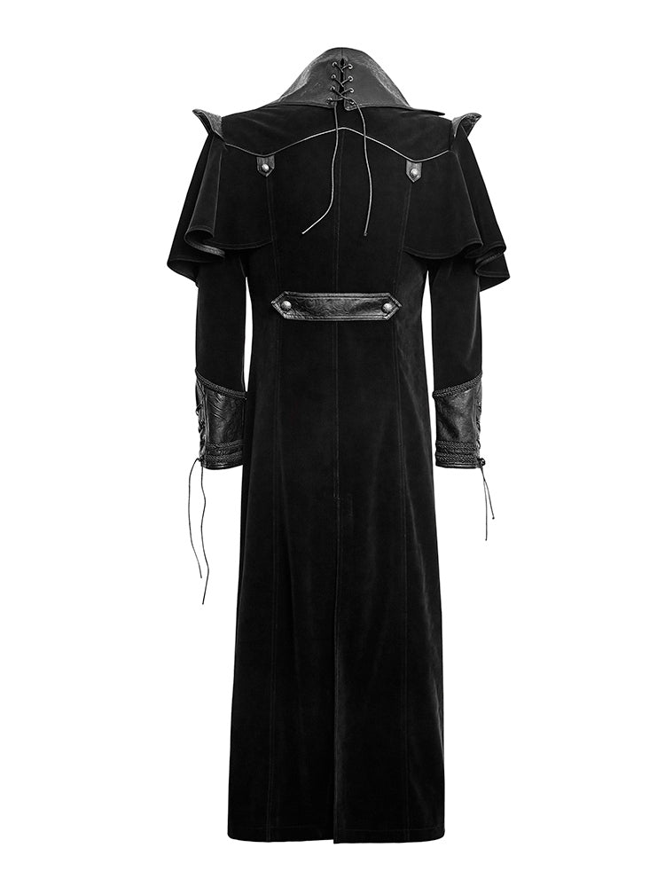 Long Coat Black Cool Men's Gothic Cloak