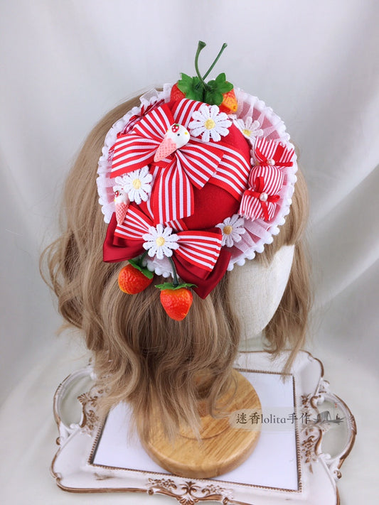 Mini Hat (3 Options) Color Strawberry-Themed