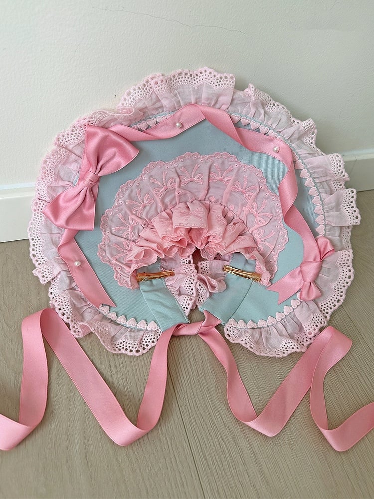 YellowPink WhiteBlue GreenPink Lolita Bonnet /