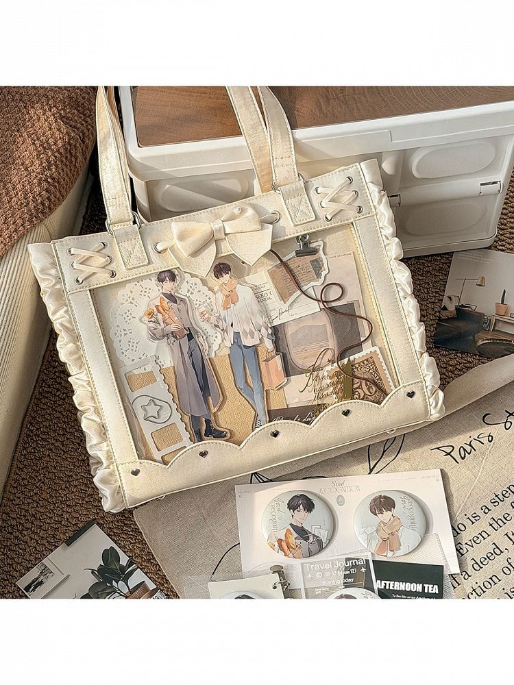 6 Color Lolita Clear Window Ita Shoulder Bag Lace Bow