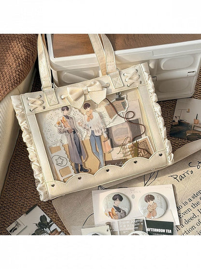 6 Color Lolita Clear Window Ita Shoulder Bag Lace Bow