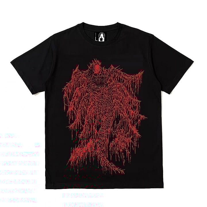 Fiend Print Blood with T-Shirt Gothic Black