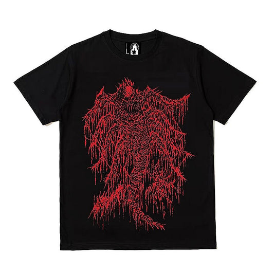 Fiend Print Blood with T-Shirt Gothic Black