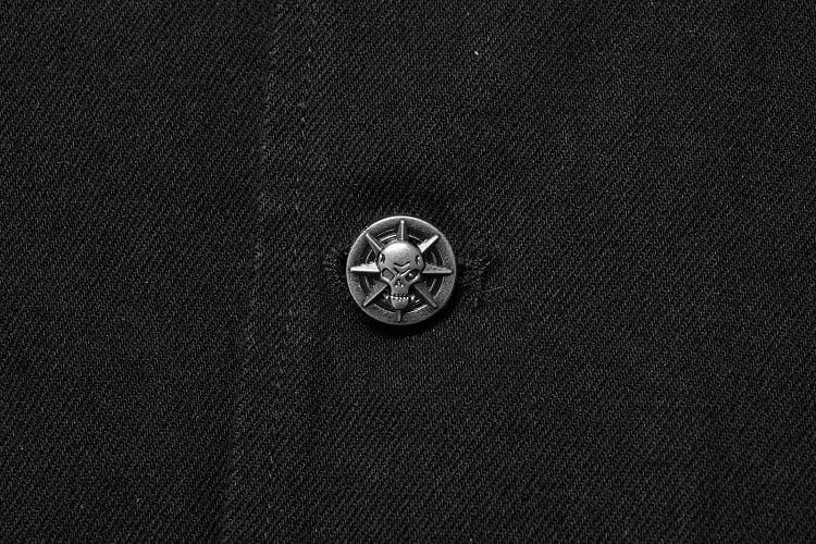 Men's Vest Punk Length Medium Black Old