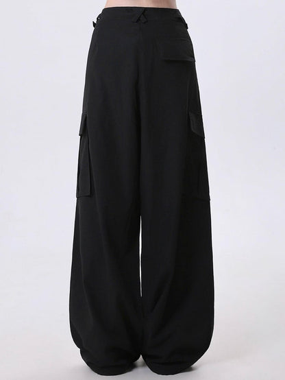 with Butterfly Black Techwear Chain Pants Cargo Accent