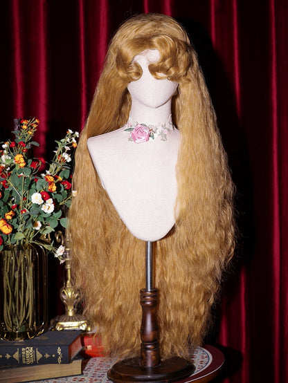 テイルズ ラプンツェル風 ブロンド姫 ロリータ ロング カーリー 合成ウィッグ