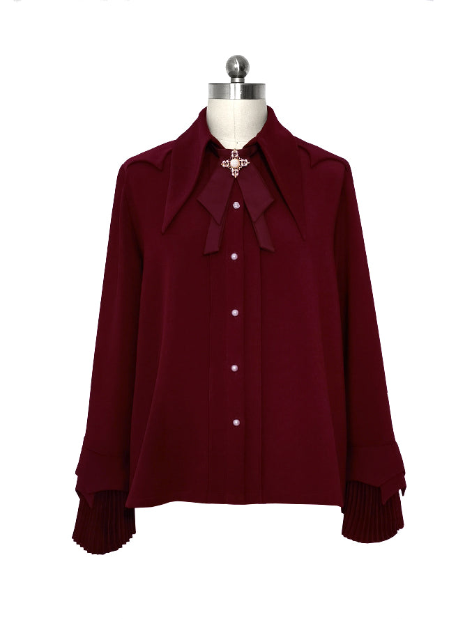 Pointed Collar Prince Ouji Red Shirt - Princess Chronicles