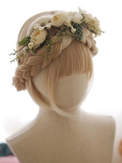 Hellblonde Bob-Perücke mit kurzem, glattem Schnitt und Pony