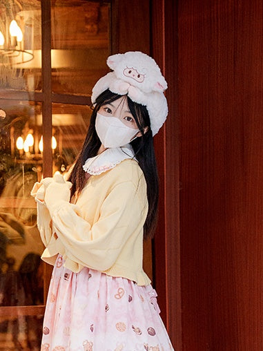 White Cute Lamb Plush Hat