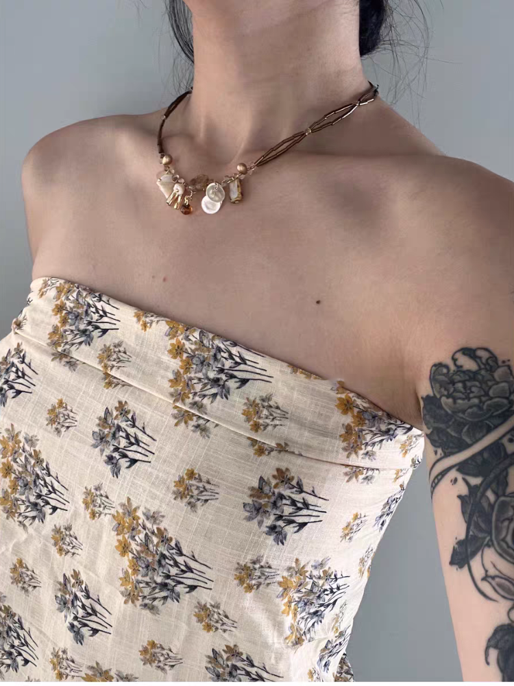 Lily of the Valley Beaded Necklace