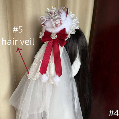 Lolita Four-Color Red Hime Mini Set Hat -