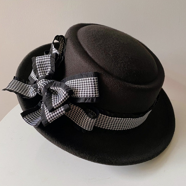 5 Color Vintage Lolita Bow with Options Accent Hat – Plaided