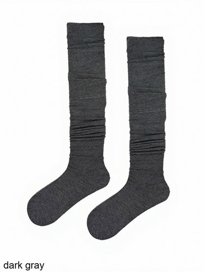 6-Color Minimalist Solid Overknee Socks - ModaSwings
